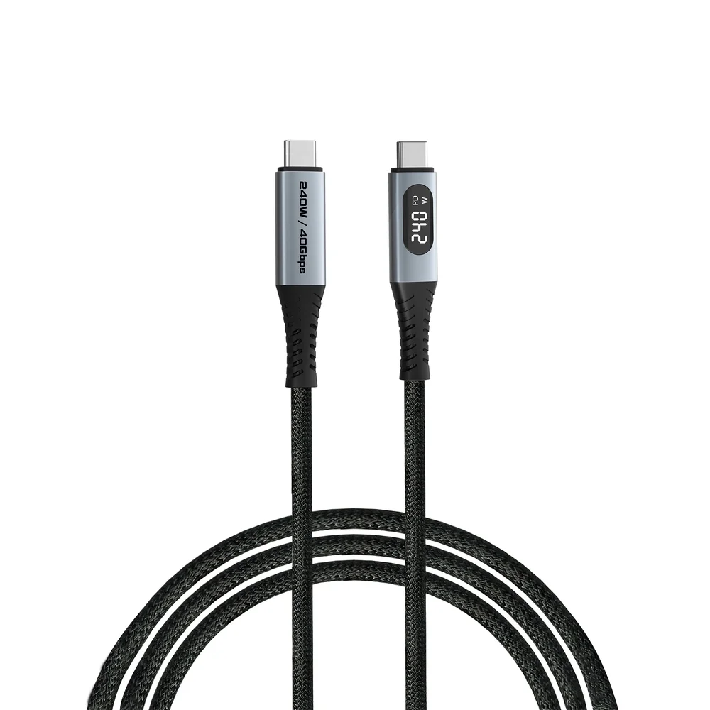 Verbatim Sync & Charge USB-C to USB-C 240W 40 Gbps Display 120 cm