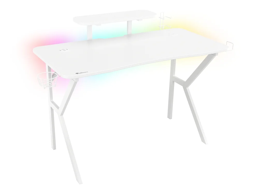 Геймърско бюро Genesis Holm 320 RGB, бяло