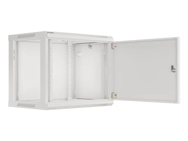 Lanberg rack cabinet 19" wall-mount 9U/600x450 for self-assembly with metal door grey (flat pack)