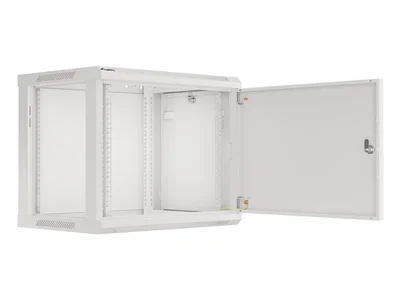 Lanberg rack cabinet 19" wall-mount 9U/600x450 for self-assembly with metal door grey (flat pack)