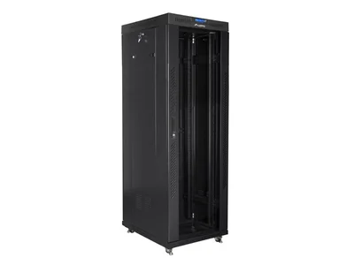 Lanberg rack cabinet 19" free-standing 37U/800x1000 (flat pack) with glass door lcd black v2