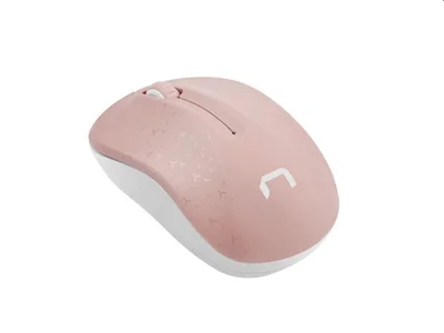 Мишка Natec Toucan безжична 1600 DPI оптична, розово-бяла