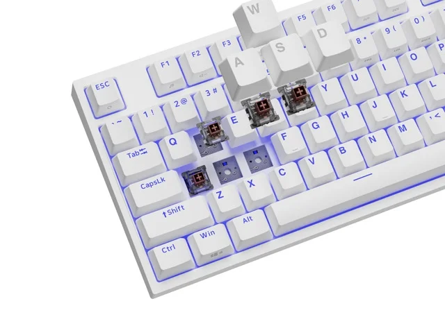 Геймърска клавиатура Genesis Thor 404 TKL White RGB Kailh Box Brown US Layout