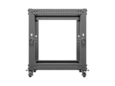 Lanberg open rack 19" 12U 600x600-1100 adjustable, black