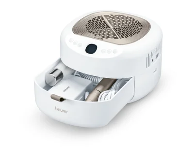 Beurer MP 200 Manicure/pedicure station - 3 functions in one device: Nail cutter, UV/LED lamp and nail dust extractor; up to 26,000 rpm; 9 high-quality attachments; For artificial nail modelling