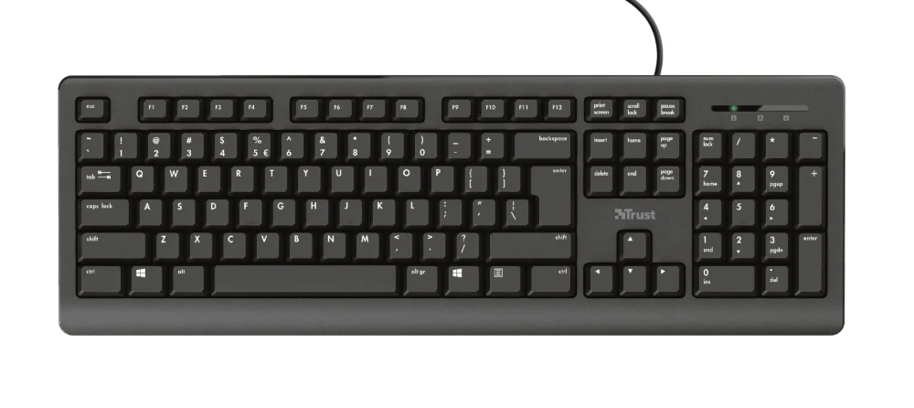 Клавиатура TRUST Primo, жична, USB, кирилизация БДС, черна