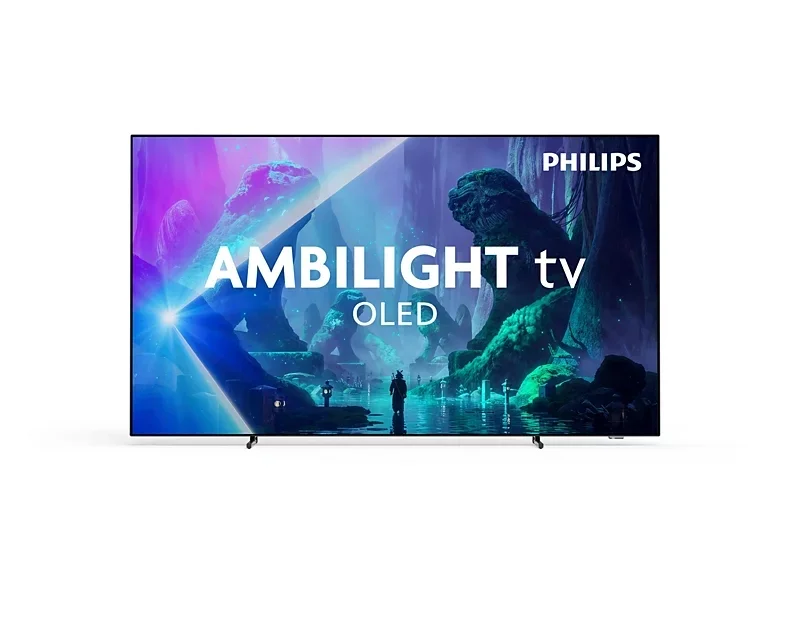 Philips 55OLED801/12, 55" 4K UHD OLED, 3840x2160, 120Hz VRR, DVB-T/T2/C/S/S2, 3 sided Ambilight, HDR10+, Titan OS, Dolby Vision, Atmos, DTS:X, P5 Perfect Picture /Al, AirPlay, BT 5.2, 4*HDMI, 2* USB, 802.11ac, 20W RMS