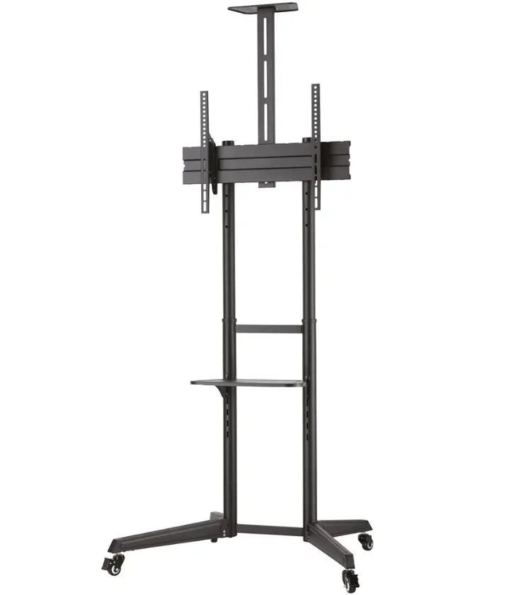 Neomounts Mobile Floor Stand incl. AV- and cam shelf (height adjustable: 128.5-145 cm)