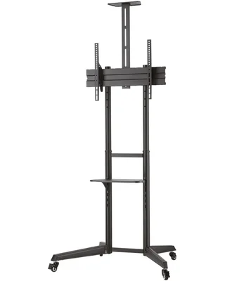 Neomounts Mobile Floor Stand incl. AV- and cam shelf (height adjustable: 128.5-145 cm)