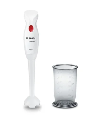 Bosch MSM14100, Blender, CleverMixx, 400 W, Included transparent jug, White, deep red