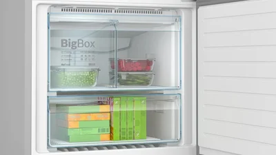 Bosch KGN76XIEP SER4, Free-standing fridge-freezer, Total No Frost, E, 186/75/80cm, 526l(406+120), 40dB, VitaFresh XXL, PerfectFit, Stainless steel with fingerprint protection