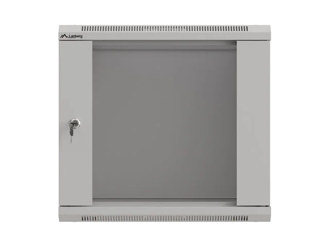 Lanberg rack cabinet 19" wall-mount 9U/540x350 (flat pack) with glass door grey