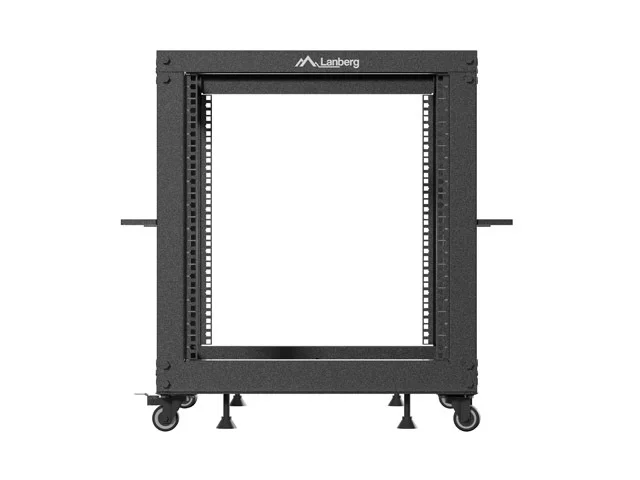 Lanberg open rack 19" 12U 600x600-1100 adjustable, black