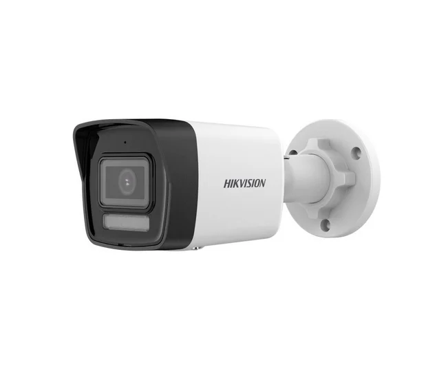 HikVision 8 MP Smart Hybrid Light Fixed Bullet Network Camera, 2.8mm, F2.0, IR, White Light up to 30m, 120 dB WDR, H.265+, IP67, built-in microphone, built-in memory card slot, support micro SDXC (512GB), 12Vdc/PoE 6.5W