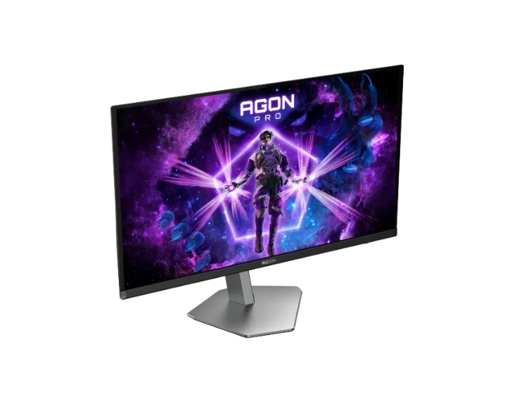 AOC AG276UZD, 26.5" QD-OLED, 3840x2160@240Hz, 0.03ms GtG, 1000cd m/2, 1.500.000:1, 80M:1 DCR, Adaptive Sync, FlickerFree, LowBlue Mode, 5Wx2, Tilt, Height Adjust, Pivot, Swivel, 2xHDMI, DP, USB hub, KVM
