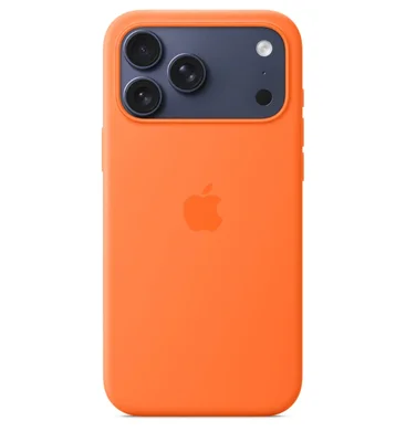 Apple iPhone 17 Pro Max Silicone Case with MagSafe – Orange