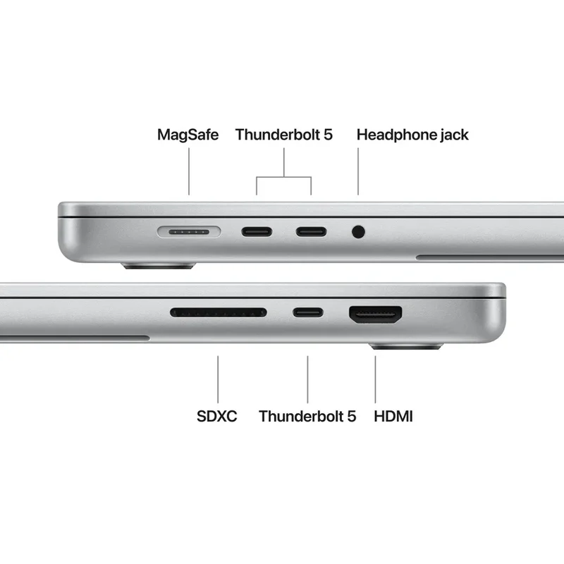 Apple 16-inch MacBook Pro: Apple M5 Max chip with 18-core CPU and 32-core GPU, 36GB, 2TB SSD - Silver