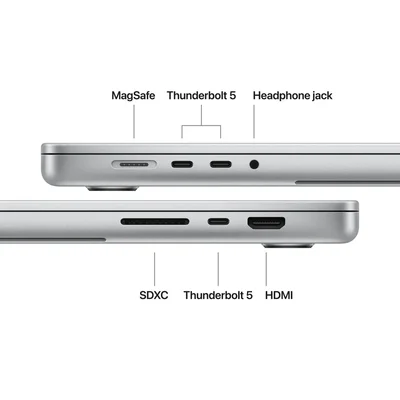 Apple 16-inch MacBook Pro: Apple M5 Max chip with 18-core CPU and 32-core GPU, 36GB, 2TB SSD - Silver