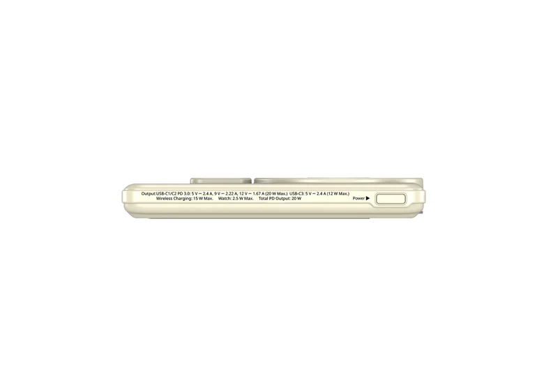 Verbatim Charge 'n' Go 2C Power Bank Magnetic Wireless 5000mAh with 2 USB-C Cables & Stand Gold