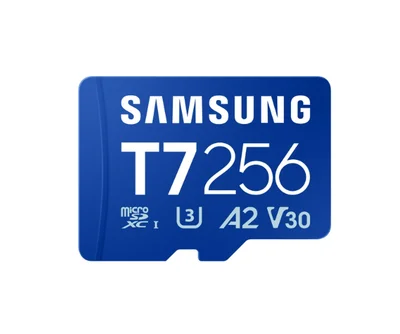 Micro SD карта Samsung 256GB T7, UHS-I, до 170MB/s, Class 10, U3, V30, A2