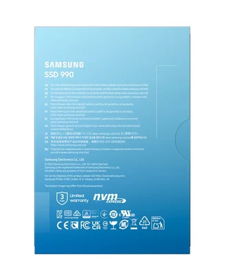 Samsung SSD 990 1TB PCIe 4.0 NVMe M.2 V-NAND Read 7150 MB/s Write 6450 MB/s