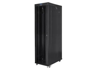 Lanberg rack cabinet 19" free-standing 47U/800x1200 (flat pack) with glass door lcd black v2