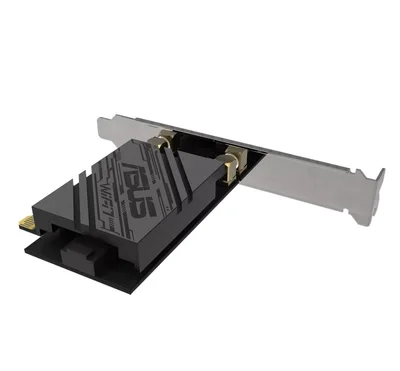Asus PCI-E Adapter, PCE-BE92BT, BE9400, Tri-Band, Bluetooth 5.4, magnetized base, WPA3, OFDMA, MLO, only compatible with lntel motherboards, Black