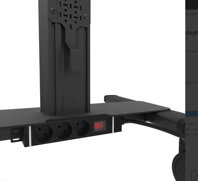 Neomounts Select Mobile Display Floor Stand (37-75") 10 cm. Wheels, Black
