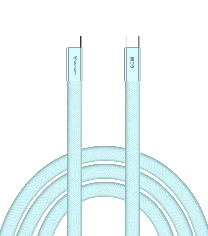 Verbatim Sync & Charge SoftTouch USB-C to C cable 60W 120 cm - Blue