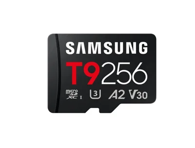 Micro SD карта Samsung T9 256GB UHS-I U3 V30 A2, до 200MB/s четене, до 130MB/s запис