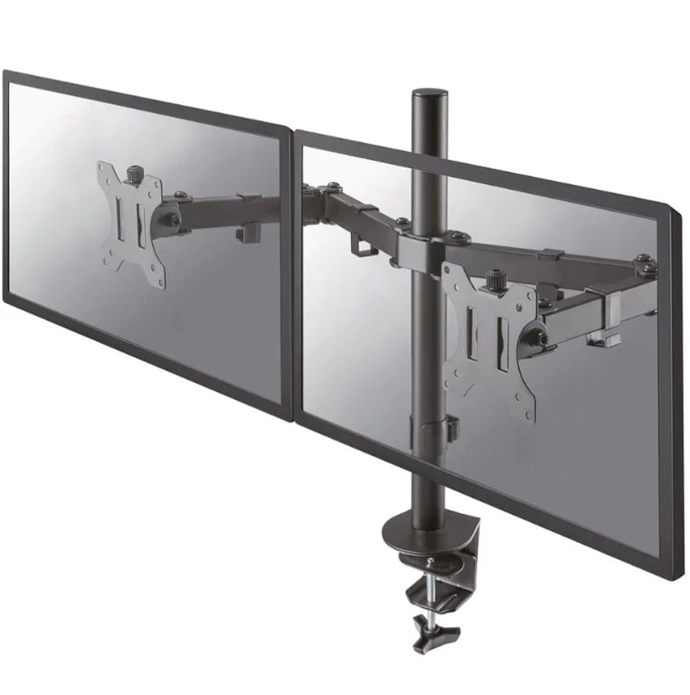 Neomounts Flat Screen Desk Mount (clamp/grommet) for 2 screens, 10"-32"