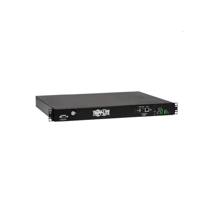 Tripp Lite by Eaton 3.8kW Single-Phase Switched Automatic Transfer Switch PDU, Two 200-240V C20 Inlets, 8 C13 & 2 C19 Outputs, 1U, TAA