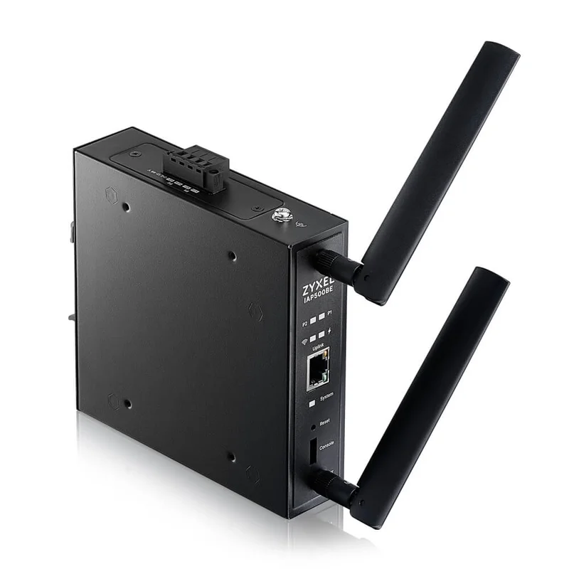 ZyXEL IAP500BE, BE5000, Dual Radio 2x2 MU-MIMO, PoE+ (802.3at), Industrial AP, DIN Rail mounted Standalone/Nebula Cloud Managed, DC Power
