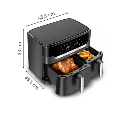 Уред за здравословно готвене Tefal EY942HE0 Dual Easy Fry XXL 11L, 2700W, черен