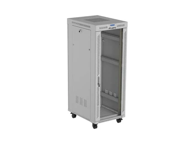 Комуникационен шкаф LANBERG – 32U/600x800, свободностоящ, 19", стъклена врата, сив