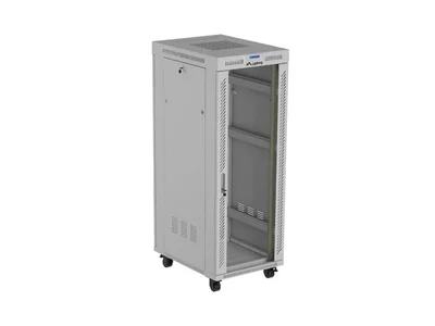 Комуникационен шкаф LANBERG – 32U/600x800, свободностоящ, 19", стъклена врата, сив