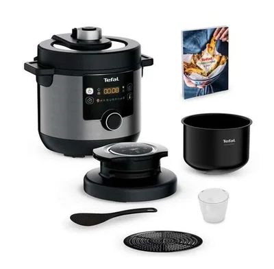 Tefal CY778830 Turbo Cuisine N'Fry 7,6L (Crispy Lid Included), 1200W, Epc, Automatic Prg (10+5Air Frying), Easy Steam Release