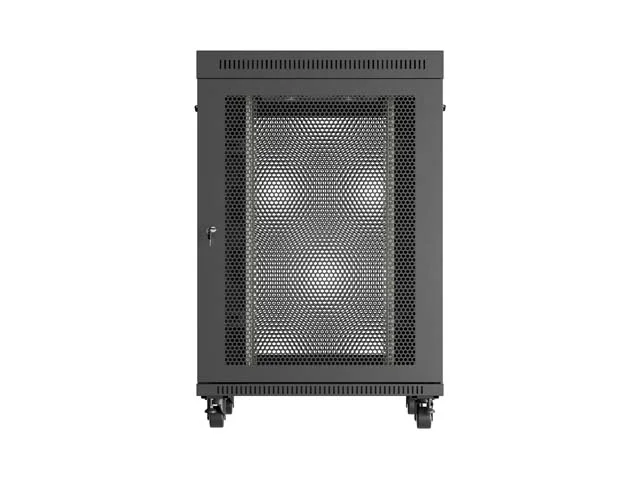Lanberg rack cabinet 19" free-standing 22U/800x800 (flat pack) with mesh door lcd black v2