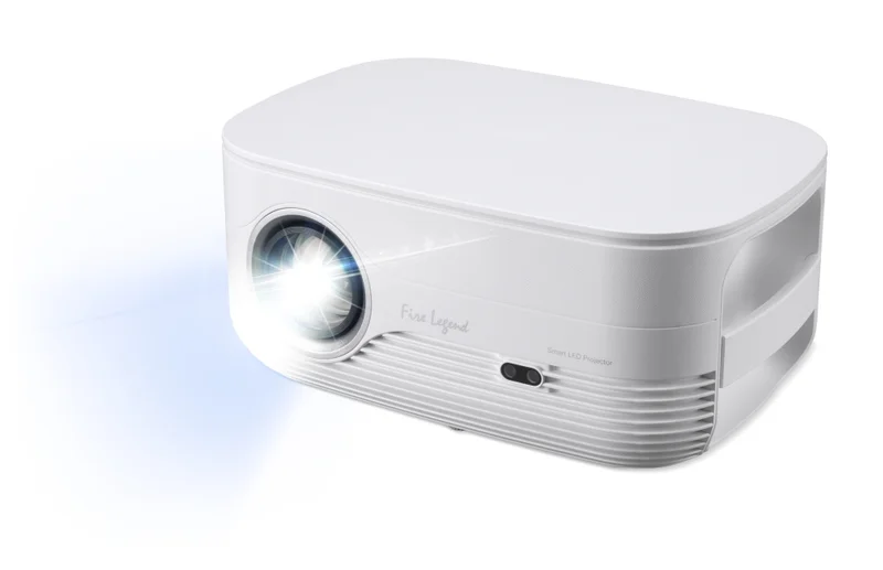 Мултимедиен проектор AOPEN QF81 (от Acer), LCD, Full HD (1920x1080), 1200 lm, LED, 1000:1, HDMI, USB, говорител, бял