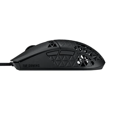 Asus TUF Gaming M4 Air Wired Gaming Mouse, 16,000 DPI Sensor, 6 Programmable Buttons, Ultralight Air Shell, IPX6 water resistance, ASUS Antibacterial Guard, TUF Gaming Paracord, pure PTFE feet, Black
