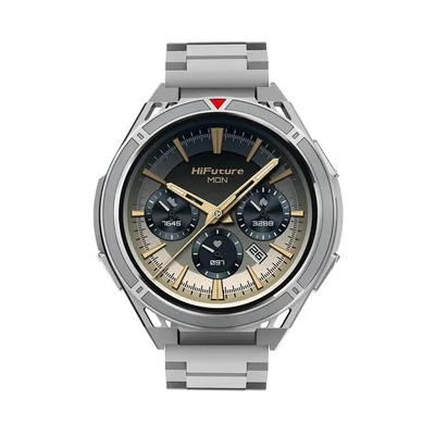 HiFuture Active Silver, *1.43"  AMOLED, Dual Band GPS +Compass + Altimeter 466*466, Powered by Dual Core & Syntra AI, Bluetooth Call, 5ATM Waterproof, 24/7 True Heart Rate & Blood Oxygen Sensor, Up to 10 days daily use