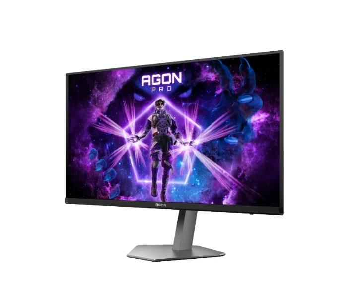 AOC AG276UZD, 26.5" QD-OLED, 3840x2160@240Hz, 0.03ms GtG, 1000cd m/2, 1.500.000:1, 80M:1 DCR, Adaptive Sync, FlickerFree, LowBlue Mode, 5Wx2, Tilt, Height Adjust, Pivot, Swivel, 2xHDMI, DP, USB hub, KVM
