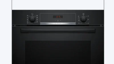 Bosch HBA534EB3 SER4, Oven A+, ecoClean back+Hydro, 7 HM, 1 lvl rails, Black