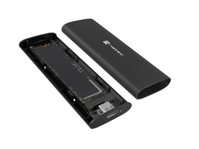 Natec External SSD Enclosure Rhino M.2 NVME Lite USB-C 3.1 GEN 2 Aluminium