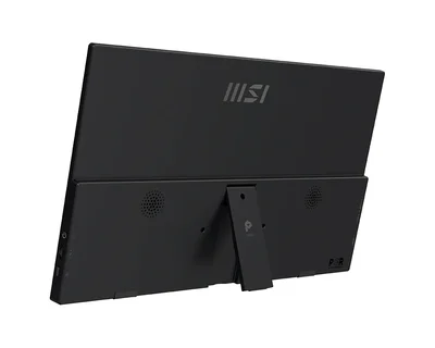 MSI PRO MP165 E6 Portable Monitor, 15.6", 4ms, 60Hz IPS, 1920x1080, EyesErgo, Anti-flicker, Less Blue Light, 250nits AG, 16.7M, 1000:1, 2xType-C(15W), HDMI(2.0b), 2x1W, Tilt, VESA 75, Black, 0.78kg