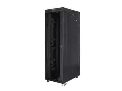 Lanberg rack cabinet 19" free-standing 42U/800x1200 (flat pack) with glass door lcd black v2