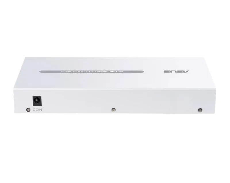 Asus Business Gigabit PoE+ VPN Wired Router, ExpertWiFi EBG19P, 8 PoE+ ports, 123W, 1 gigabit WAN+2 gigabit WAN/LAN, USB 3.2, PoE centralized control, SDN, guest portal, Multi-WAN, Commercial-Grade Network Security & VPN, wall mounting,White
