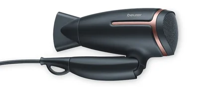 Beurer HC 25 Hair dryer, 1 600 W, ion function, folding handle, 2 heat settings, 2 blower settings, cold air, noozle, overheating protection