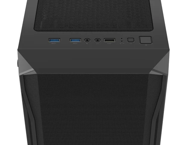 Кутия за компютър FURY Shobo SH4 RGB Middle Tower, прозорец, черен