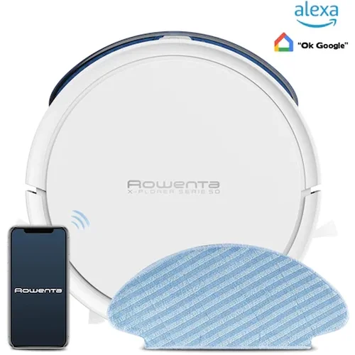 Робот прахосмукачка Rowenta X-Plorer S50 RR7387WH Total Care, 33W, 0.40L, бял